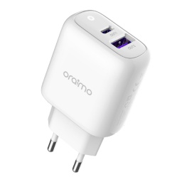 Cargador De Pared + Cable 5A Oraimo Usb Y Tipo C Eu 22,5w