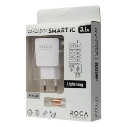 CARGADOR INTELIGENTE CON CABLE TIPO LIGHTNING USB ROCA RC-TC-L31