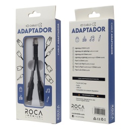 ADAPTADOR ROCA   USB C A TIPO C + 3.5