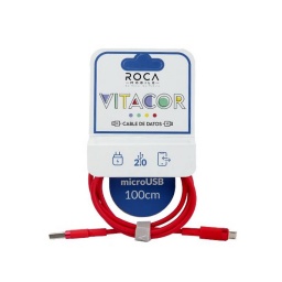 CABLE DE DATOS MICRO USB ROCA ROJO VITACOR