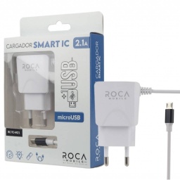 CARGADOR INTELIGENTE ROCA 2.1A 1 USB MICROUSB