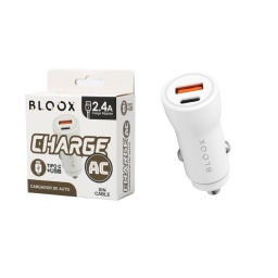 CARGADOR AUTO BLOOX 38W USB A + USB CPD (SIN CABLE)